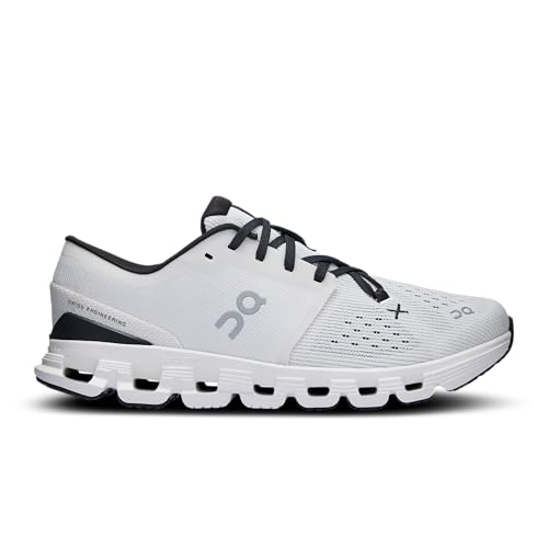 On Women's Cloud X 4 Sneakers, Ivory/Black, 8 Medium US