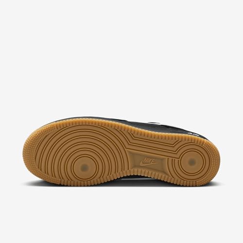 Nike Nike Air Force 1 '07 Men's Trainers, Black White Gum Light Brown, 9 US