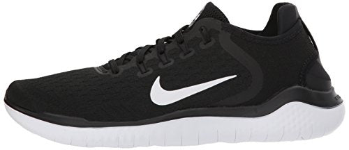 Nike Women's Free RN 2018 Black/White Running Shoe 6 Women US