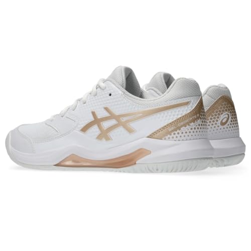ASICS Women's Gel-Dedicate 8 Pickleball Shoes, 9, White/Champagne