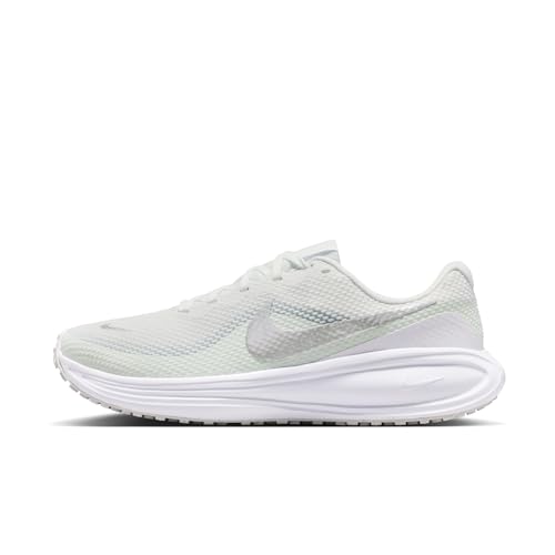 Nike Women's Revolution 8 Road Running Shoes, Off White/Metallic Silver-Barely Green, 9