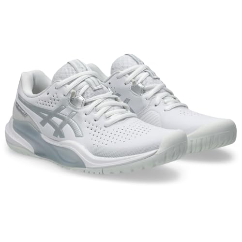 ASICS Women's Gel-Challenger 15 Tennis Shoes, 8, White/Pure Silver