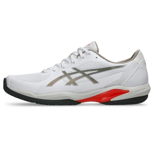 ASICS Men's Solution Swift FF 2 Tennis Shoes, 9.5, White/Vintage Khaki