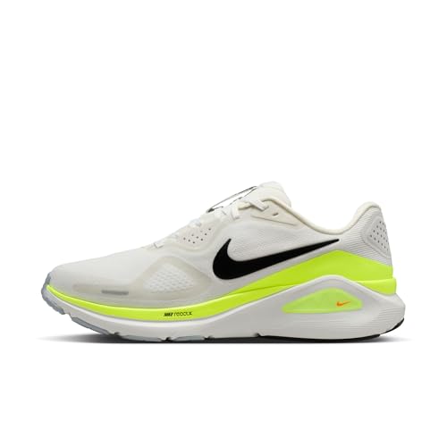 Nike Men's Structure 26 Sneaker, Summit White/Black/Volt/Total Orange, 7