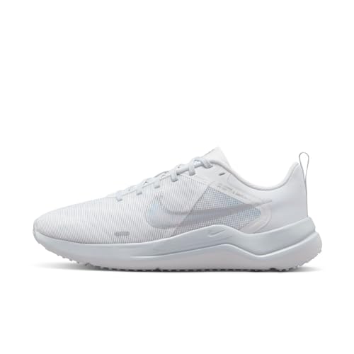 Nike Men's Downshifter 12 Trainers, White Metallic Silver Pure Platinum, 10 US