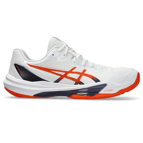 ASICS Men's SKY ELITE FF 3 Volleyball Shoe, 103 (white/nova orange), 26.5 cm 2E