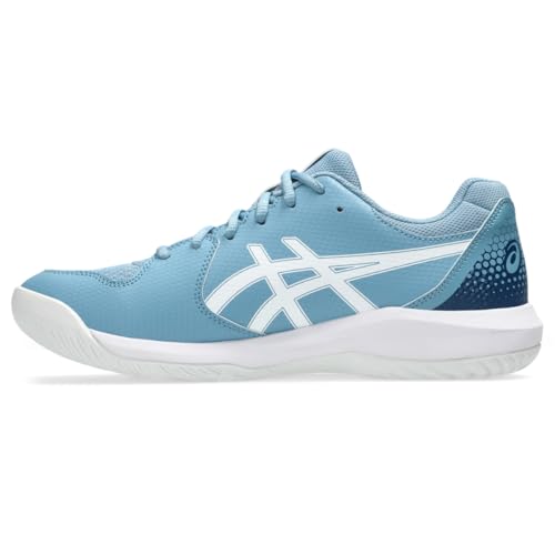 ASICS Men's Gel-Dedicate 8 Pickleball Shoes, 9, SABA Blue/White