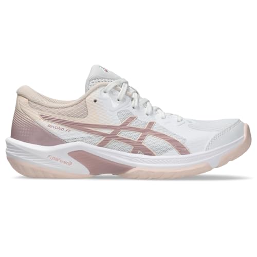 ASICS Women's Beyond FlyteFoam Volleyball Shoes, 9.5, White/MORGANITE