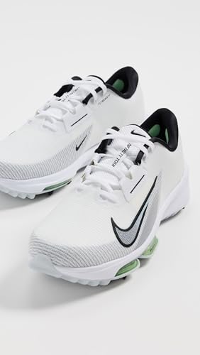 Nike Men's Infinity G Golf Sneakers 35, White/Black/Green/Platinum, 8 Medium US