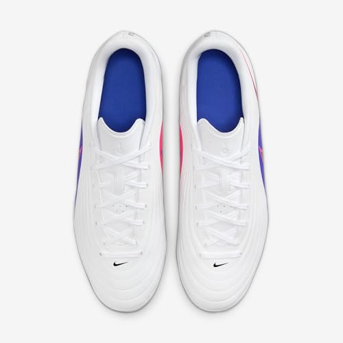Nike Tiempo Maestro Club Multi-Ground Low-Top Soccer Cleats (White/Racer Blue/Pink Blast/Black) Size 8.5