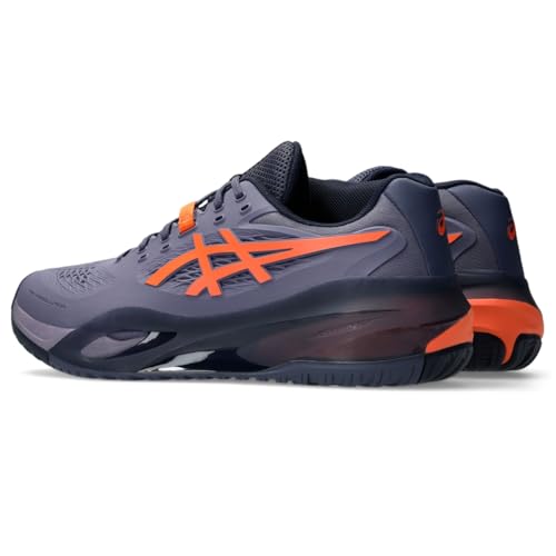 ASICS Men's Gel-Resolution X Tennis Shoes, 7, Greyish Purple/NOVA Orange