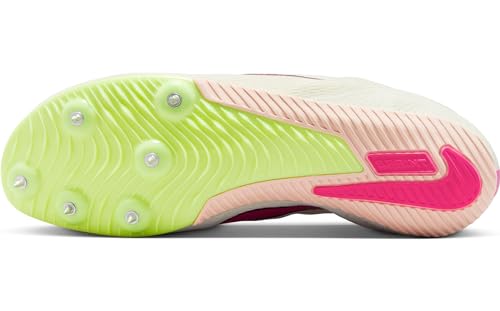 Nike Rival Sprint Track & Field Sprinting Spikes (DC8753-101, Sail/Light Lemon Twist/Guava Ice/Fierce Pink) Size 9