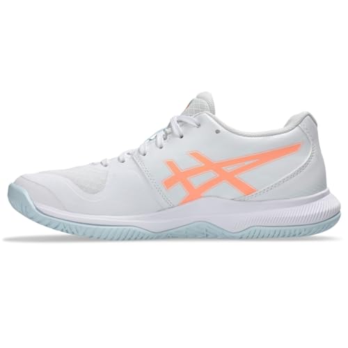 ASICS Women's Gel-Tactic 12 Volleyball Shoes, 11, White/Bright Sunstone