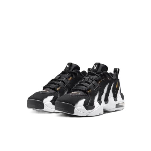 Nike Air DT Max '96 Low Big Kids' Shoes (Black/White/Metallic Gold) Size 6