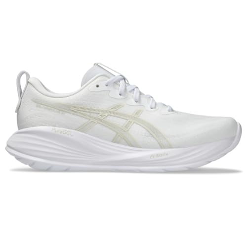 ASICS Women's Gel-Cumulus 27 Running Shoes, 9.5, White/Lake Grey