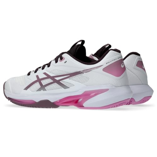 ASICS Women's Solution Speed FF 4 Clay Tennis Shoes, 6, White/Dusty Mauve