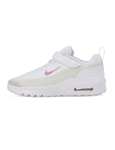 Nike Little Kid's Air Max Bia Lifestyle Shoes, White/Light Magenta-Spruce Aura, 1Y