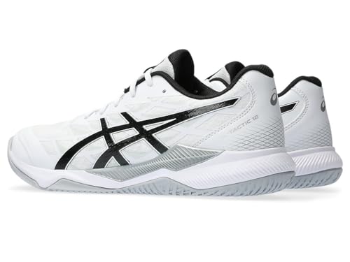 ASICS Men's Gel-Tactic 12 Volleyball Shoes, 8.5, White/Black