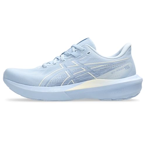 ASICS Women's GT-1000 15 Running Shoes, 8.5, Solid AIR/Cream