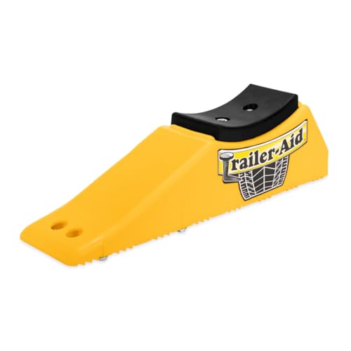 Camco Trailer Aid Plus - 5 1/2" Lift Tandem Tire Trailer Ramp - Quickly Change RV & Trailer Tires Without Unloading Cargo - Trailer & RV Accessories for Easier Hauling - Yellow (21002)