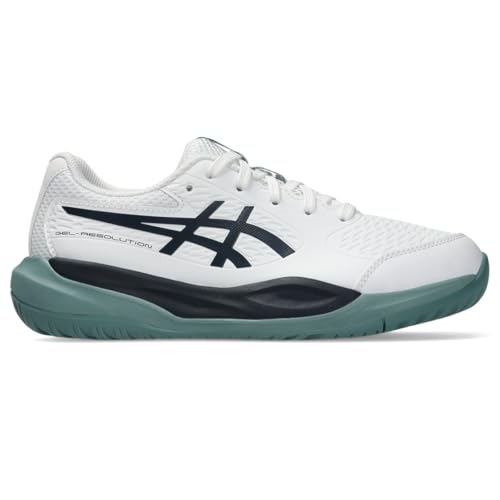ASICS Kid's Gel-Resolution X GS Tennis Shoes, 6, White/Midnight