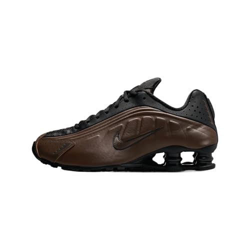 Nike Shox R4 Shoes (AR3565-007, Off Noir/Ironstone/Dark Smoke Grey) Size 6