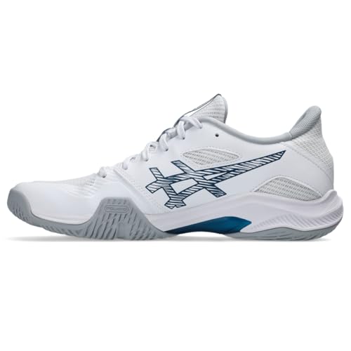 ASICS Men's Blade FlyteFoam 2 Volleyball Shoes, 12, White/MAKO Blue