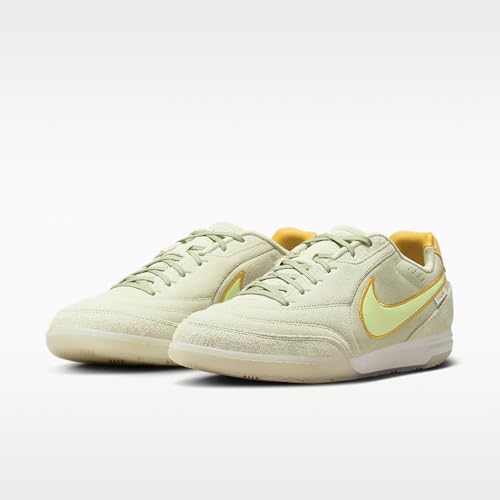 Nike Tiempo Streetgato LE Indoor/Court Low-Top Soccer Shoes (Olive Aura/Metallic Red Bronze/Light Liquid Lime) Size 7