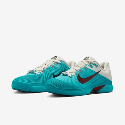 Nike Vapor 12 Premium Women's Hard Court Tennis Shoes (Dusty Cactus/Pale Ivory/Metallic Silver/Dark Team Red) Size 9.5