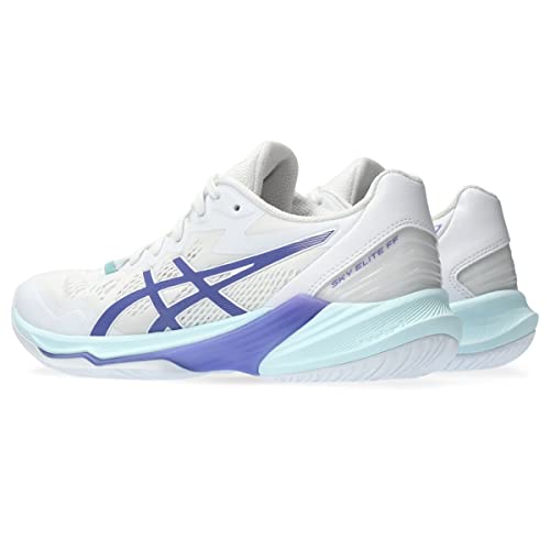 ASICS Women's SKY ELITE FlyteFoam 2 Volleyball Shoes, 9, WHITE/BLUE VIOLET