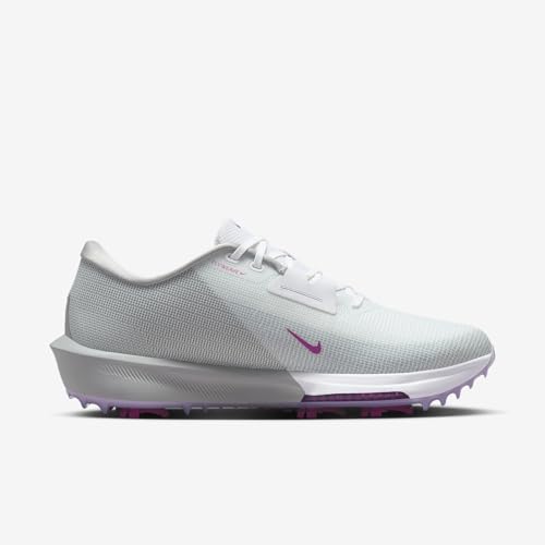 Nike Air Zoom Infinity Tour NEXT% 2 Golf Shoes in White/Smoke Grey/Vivid Purple