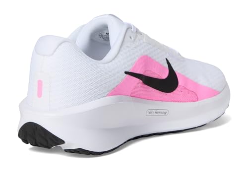 Nike Women's Downshifter 13 Road Running Shoes, White/Pink Spell-Black, 6 Extra Wide