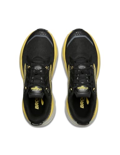 Brooks Men's Cascadia 19Sneaker, Black Yellow Chateau, 9 US