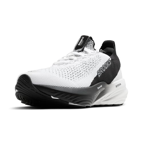 Brooks Men’s Glycerin Stealthfit 22 Neutral Running Shoe - White/Grey/Black - 10 Medium