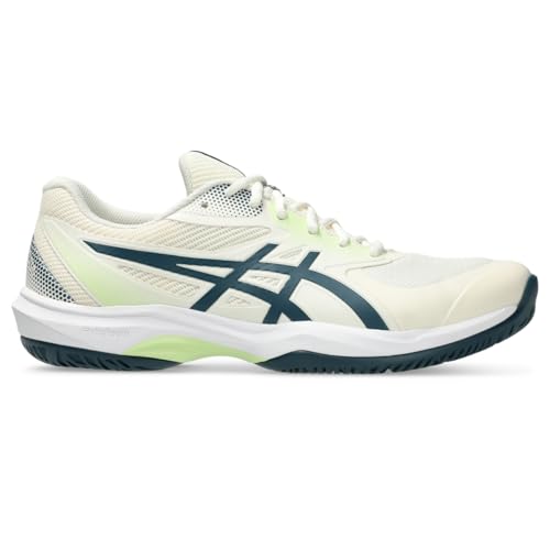 ASICS Men's Game FlyteFoam Pickleball Shoes, 14, Cream/Tranquil Teal