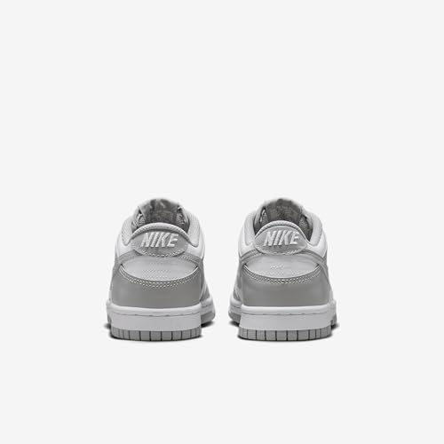 Grade School Nike Dunk Low 'White/Smoke Grey' - FB9109-123