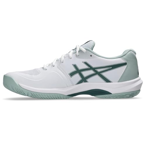 ASICS Men's Game FlyteFoam Tennis Shoes, 9, White/Dark Neptune
