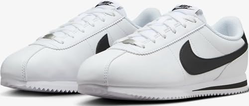 Nike Cortez Big Kids' Shoes (DM0950-108, White/Black) Size 4