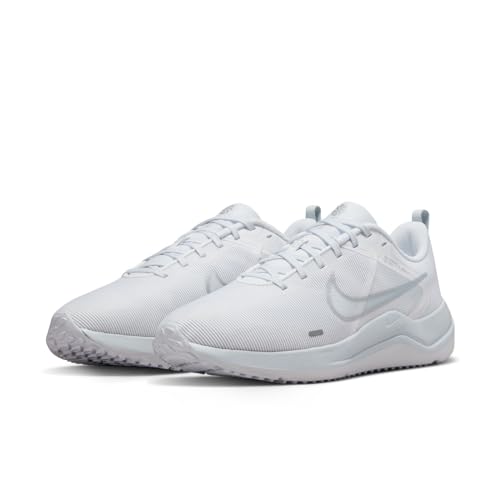 Nike Men's Downshifter 12 Trainers, White Metallic Silver Pure Platinum, 10 US