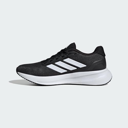 Adidas Women's Run Falcon 5, Black/White/Black, 8.5