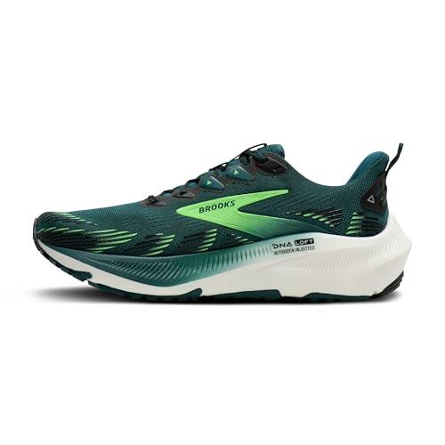 Brooks Men's Ghost Trail, Off-Road Running Shoe for Rugged Terrain - Atlantic Deep/Black/Green - 13 Medium