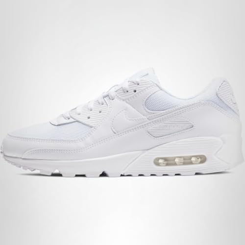 Nike Air Max 90, Men's Running Shoes, White White Wolf Grey, 8.5 US