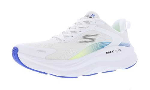 Skechers Women's Max Run - Pacewave Running Shoes, White/Multi, 8 M