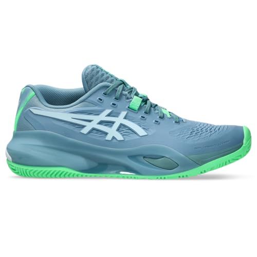 ASICS Men's Gel-Resolution X Padel Tennis Shoes, 11.5, SABA Blue/Cool Grey