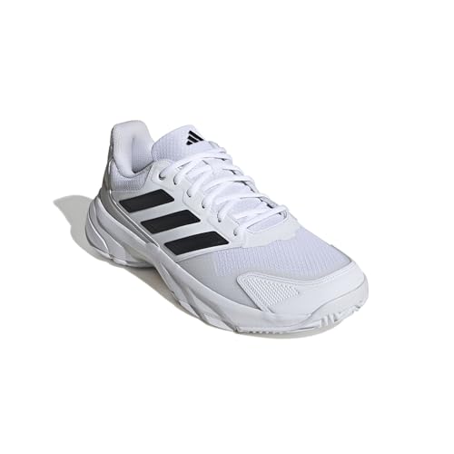Adidas Men's CourtJam Control 3, White/Black/Grey, 11