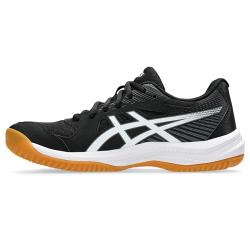 ASICS Women's Upcourt 6 Volleyball Shoes, 7.5, Black/White