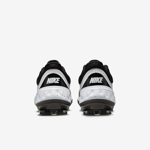 Nike Alpha Huarache Elite 4 Low Baseball Cleats (FD2745-110, White/Black) Size 13