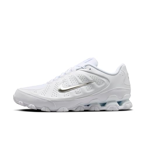 Nike Men's Reax 8 NSW Sl, White/Metallic Silver-Pure Platinum, 13