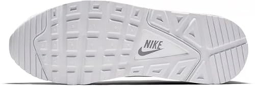 NIKE Boys' Air Max Command Running Shoes, White Metallic Silver White, 11 US