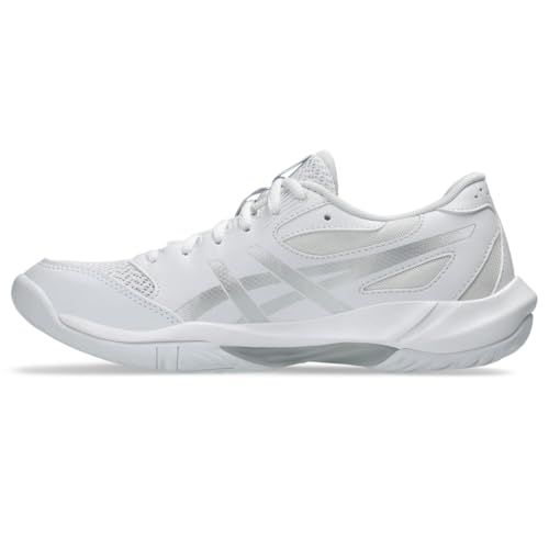 ASICS Women's Gel-Rocket 12 Volleyball Shoes, 8, White/Pure Silver
